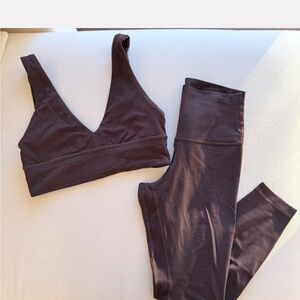lululemon athletica Brown Sports Bra Set